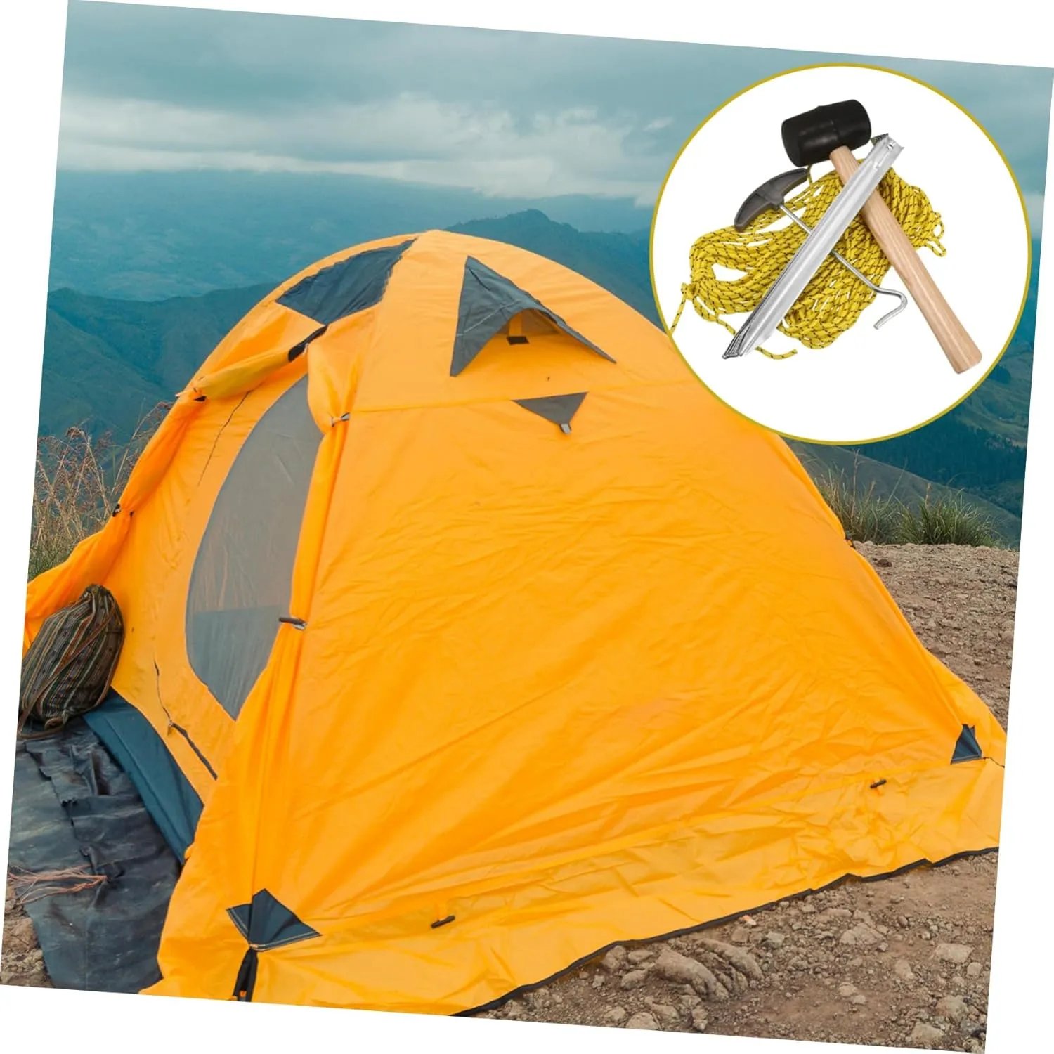 1 Set Tent Tools Outdoor Tent Accessory Tent Accessories Beach Tent Stakes Tent Pegs Camping Rope Tent