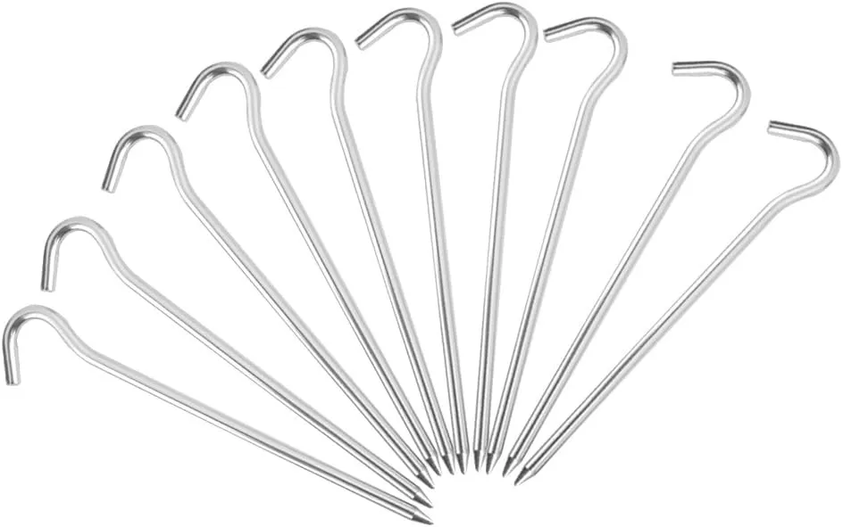10Pcs Aluminum Alloy Tent Pegs for Camping, Hiking, and Outdoor Use - Lightweight and Durable Tent Stakes