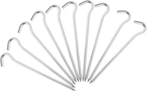 10Pcs Aluminum Alloy Tent Pegs for Camping, Hiking, and Outdoor Use - Lightweight and Durable Tent Stakes