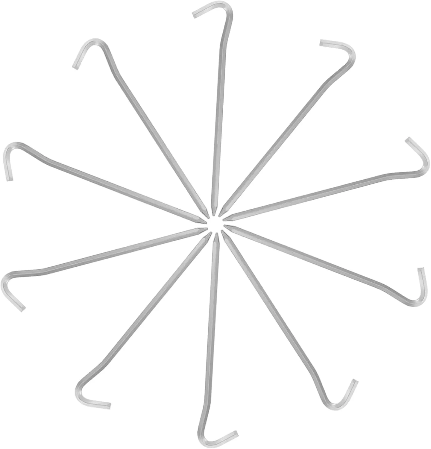 10pcs Aluminum Tent Stakes for Camping Pegs - Grip for Secure Ground Anchoring for Tents Lawns and Outdoor Activities Lightweight Versatile Design