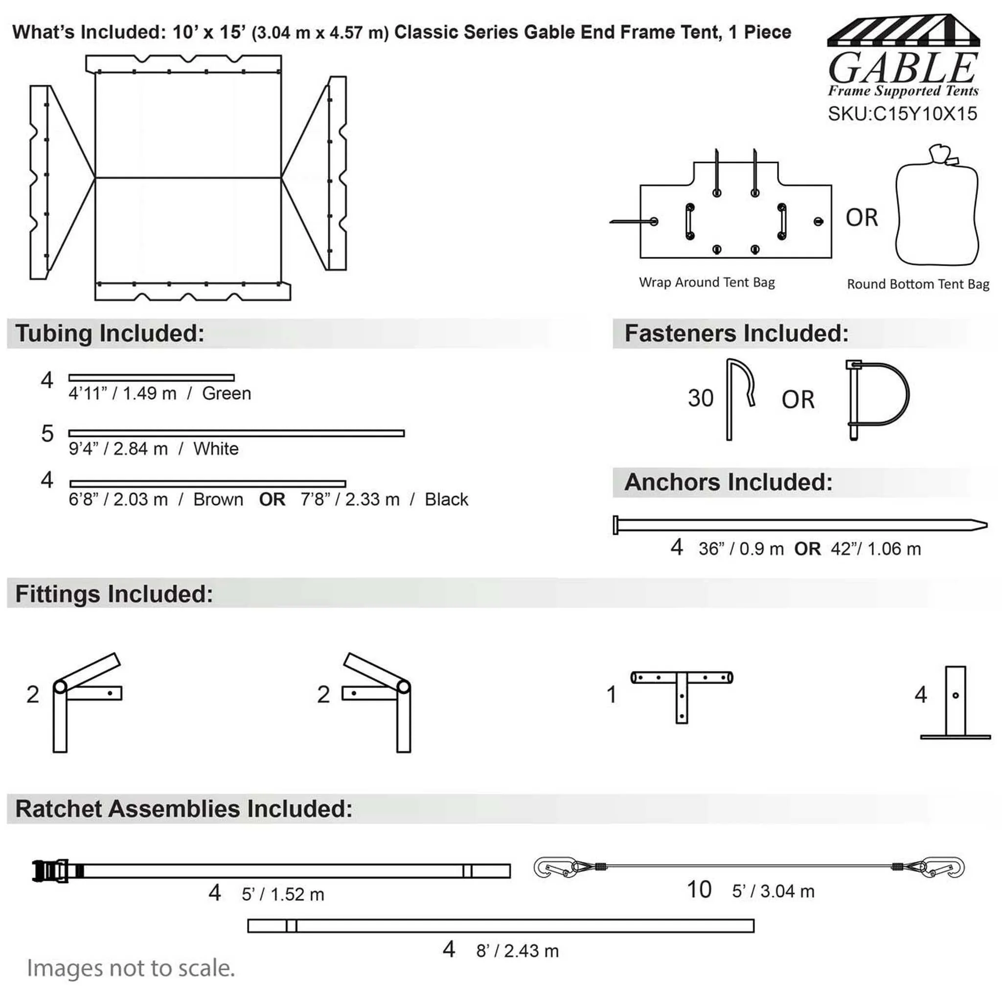 10x15 Classic Gable Frame Tent