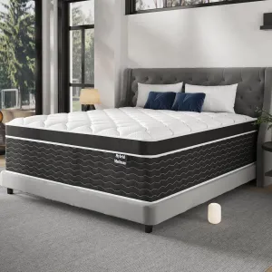 12 Inch California King Mattress, Cooling & Breathable Hybrid Cal King Mattress in a Box, Upgraded Support Medium Firm Mattresses with Gel Memory Foam & Pocket Springs, CertiPUR-US Certified