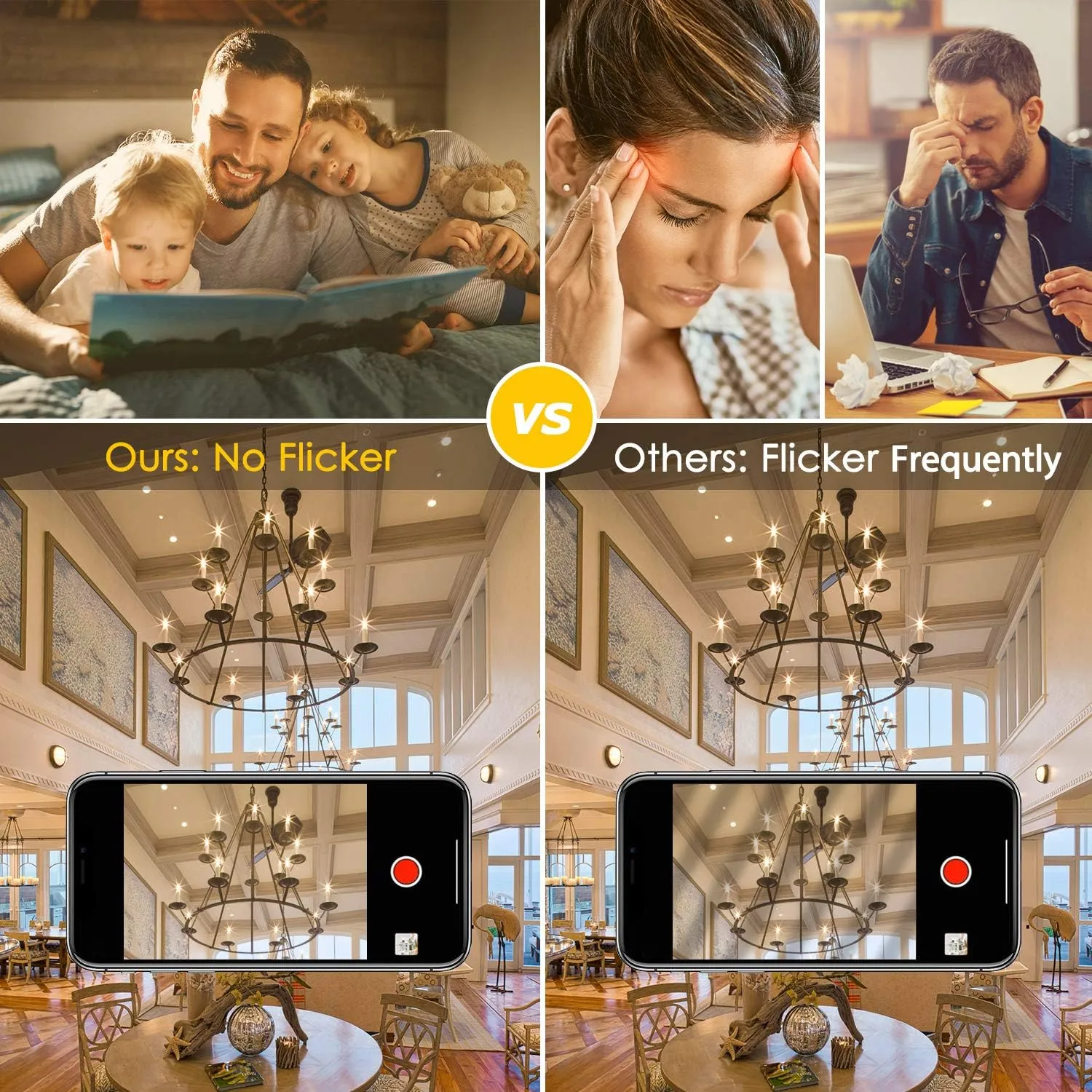 12-Pack Dimmable E12 LED Candelabra Bulbs 60W Equivalent, 2700K Soft Warm White, 600 Lumens B11 Candle Base 6W C35 LED Filament Vintage Light Bulbs, Clear Glass for Chandelier Ceiling Fan High CRI 90 