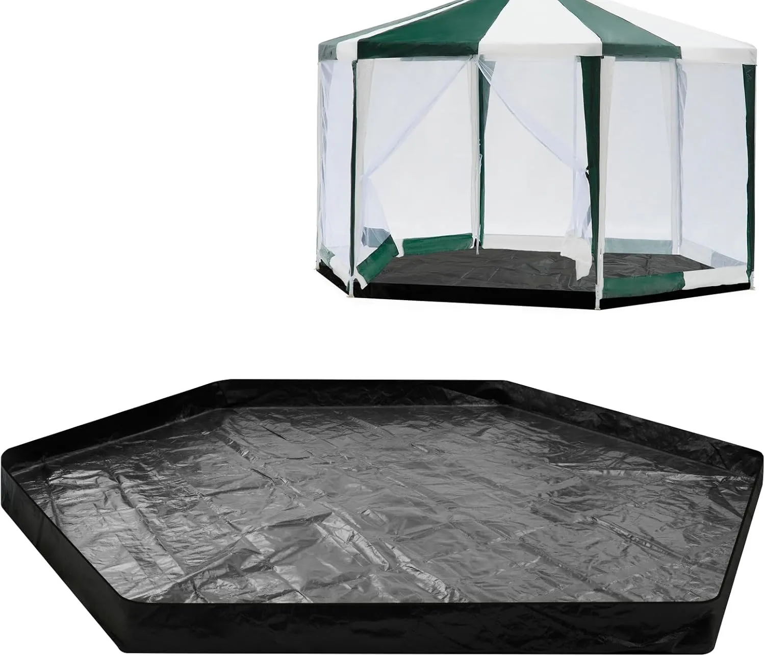 12.5 ft Removable Tent Footprint Mat Tarp Waterproof Camping Tent Tarp Floor for Pop Up Screen Tent, Gazebo, Hiking, Backpacking, Hammock, Beach Accessory