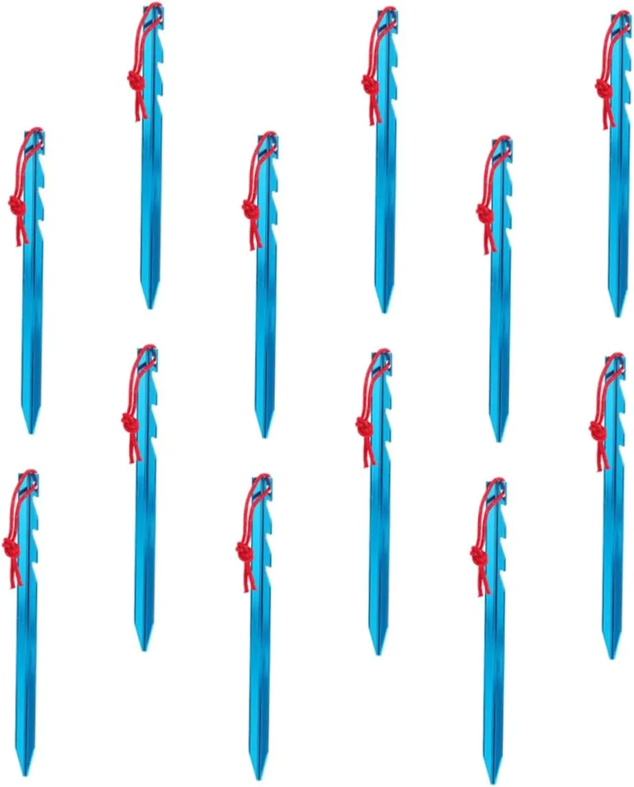 12pcs Camping Tent Pegs Aluminum Alloy Stakes Outdoor Stakes for Tent Camping Accessories
