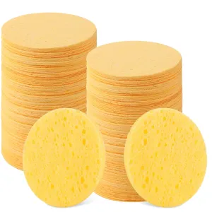 150 Pcs Compressed Facial Sponges Natural Cosmetic Spa sponges 2.5 Inch for Women Facial Cleansing Exfoliating Mask, Makeup Removal Pads
