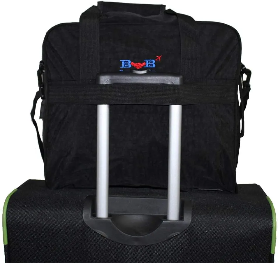 16" Personal item Under Seat Duffel Bag for Allegiant Airlines (BLACK)