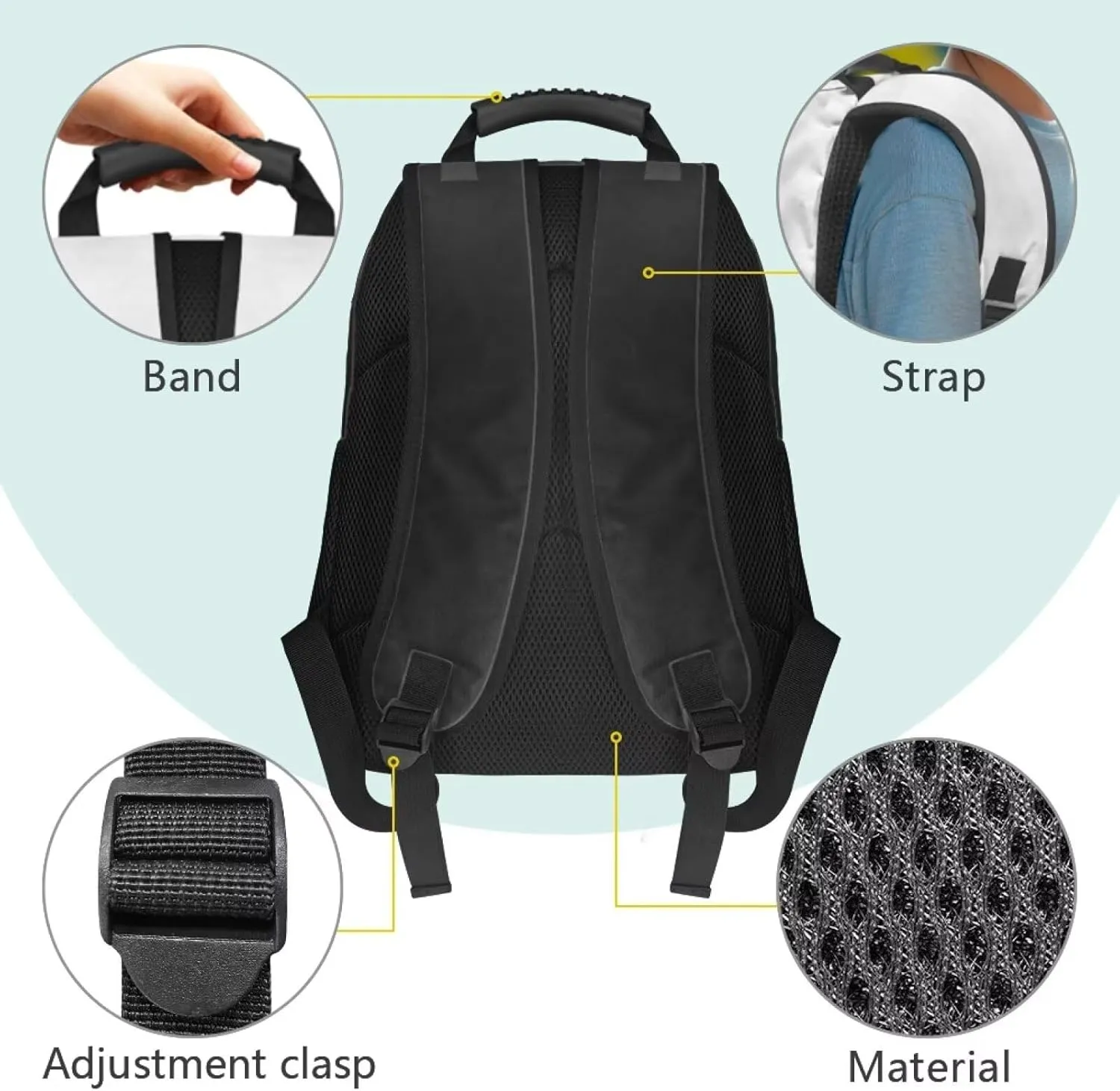 17 In Baseball Backpack for Kids Large Capacity Lightweight Bookbag Schoolbag Daypack Back to School Boys Girls Travel Business Trip