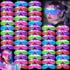 180 PCS Light Up Glasses, Glow In The Dark Party Supplies, LED Glasses, Glow Glasses, Glow In The Dark Glasses for Kids and Adults, Neon Glasses for Glow Party, Wedding, Birthday, New Year