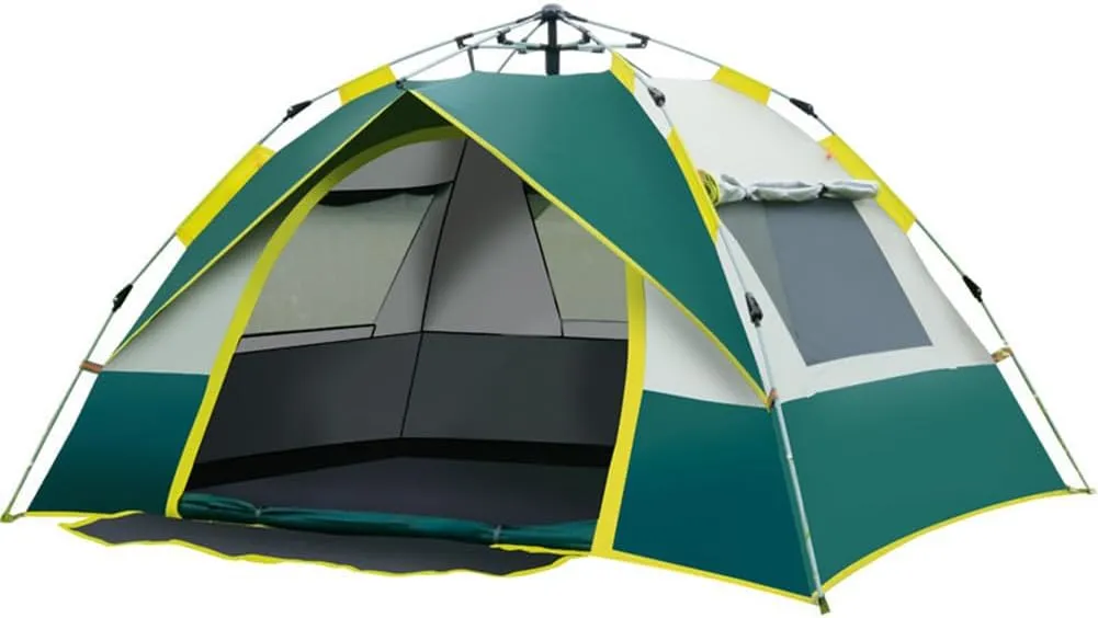 2-3 Man Portable Camping Tent, Waterproof Pop Up Automatic Dome Family Tent Easy Setup Lightweight Backpacking Windproof Tents, for Beach Outdoor Hunting
