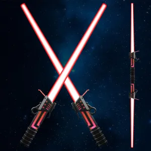 2-in-1 Lightsaber, 7 Color Changing Light Up Saber with FX Sound, Rechargeable Dueling Light Saber for Kids, Retractable Light Swords for Halloween, Cosplay Party, Christmas, Birthday Gifts