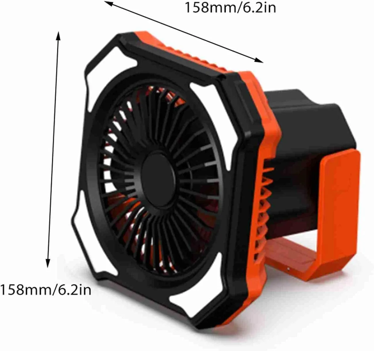 2-in-1 Outdoor Fan, Camping Lamp with 3 Wind Speeds and 3 Brightness Levels for Home Office Picnic Fishing