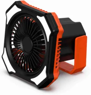 2-in-1 Outdoor Fan, Camping Lamp with 3 Wind Speeds and 3 Brightness Levels for Home Office Picnic Fishing