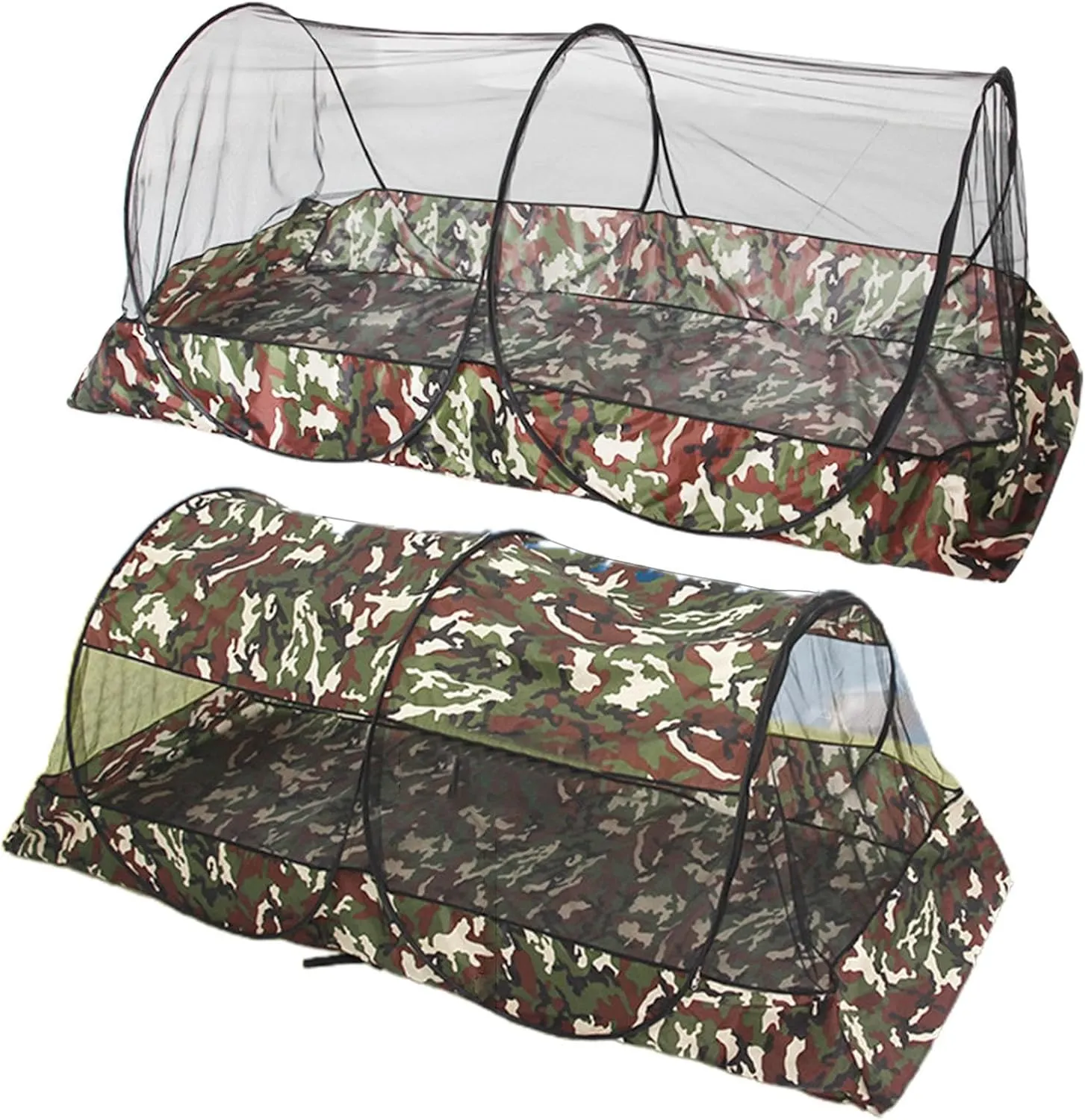 2 Mosquiito Net Tent - Polyester Mesh Camping Tent, Portable Buug Net Tent | Breathable Net Tent, Netted Camping Shelter with Carry Bag, Lightweight Outdoor Net Tent for Bed Patio Camping Travel