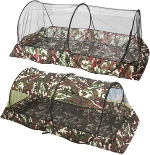 2 Mosquiito Net Tent - Polyester Mesh Camping Tent, Portable Buug Net Tent | Breathable Net Tent, Netted Camping Shelter with Carry Bag, Lightweight Outdoor Net Tent for Bed Patio Camping Travel
