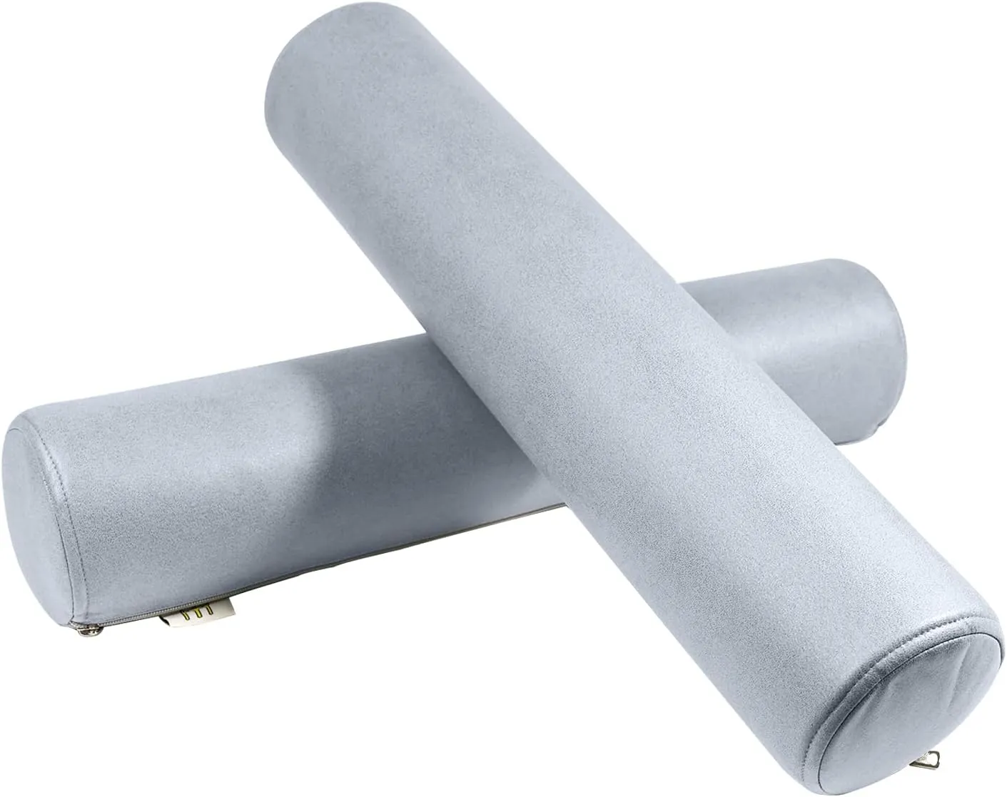 2 Pack Neck Roll Pillow, High-Density Foam Cylinder Bolster Pillow for Neck, Back & Lumbar Support, Ergonomic Round Pillow for Side Sleepers, Sleeping (4.7''x23.6'' Medium Grey)