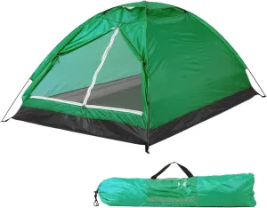 2 Person Camping Dome Tent, Lightweight Camping Tent Easy Set-Up Portable Backpacking Ultralight Waterproof Windproof Anti-UV Sun Shelter Tent Garden Sun Shield Outdoor Hiking(Green)