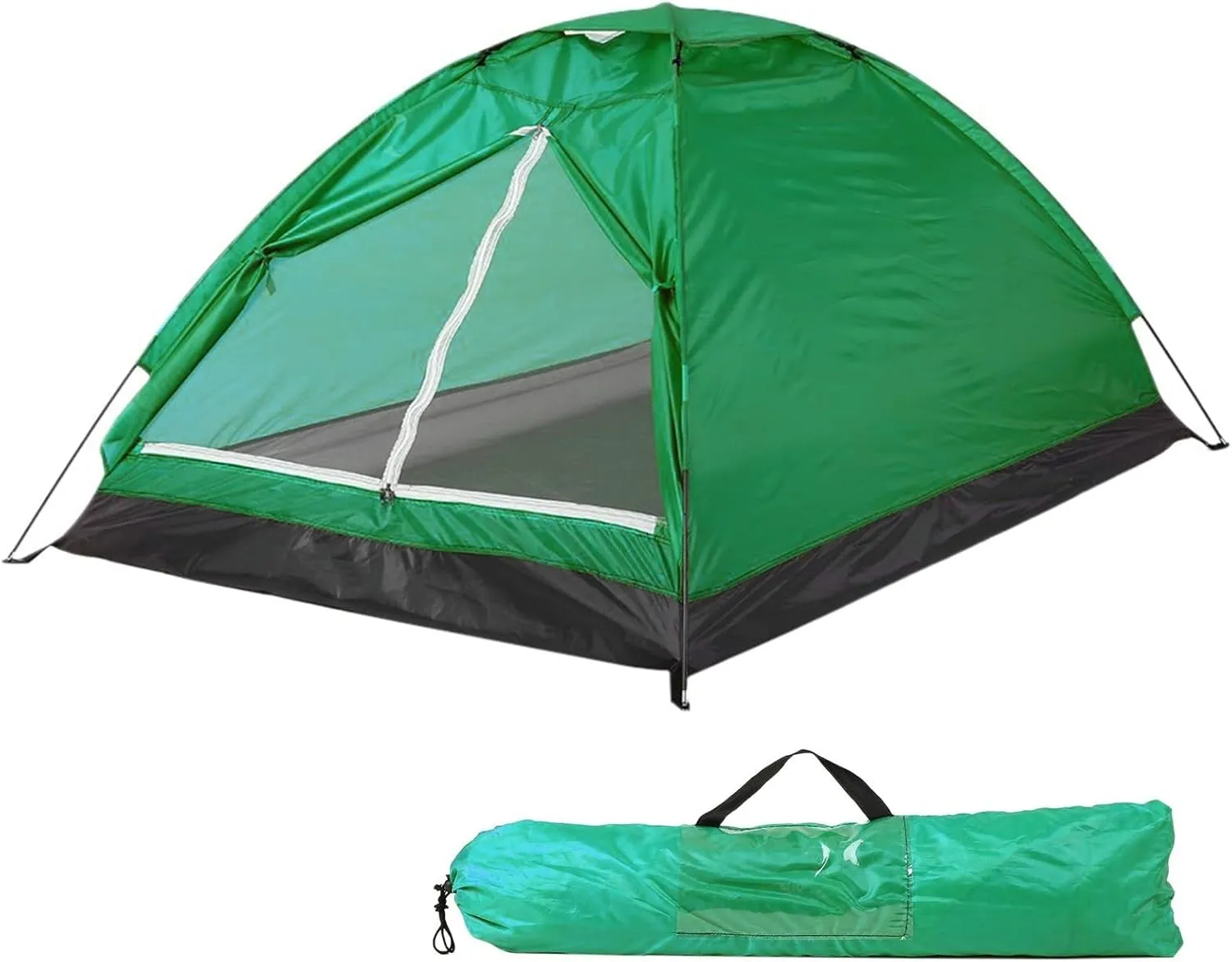 2 Person Camping Dome Tent, Lightweight Camping Tent Easy Set-Up Portable Backpacking Ultralight Waterproof Windproof Anti-UV Sun Shelter Tent Garden Sun Shield Outdoor Hiking(Green)
