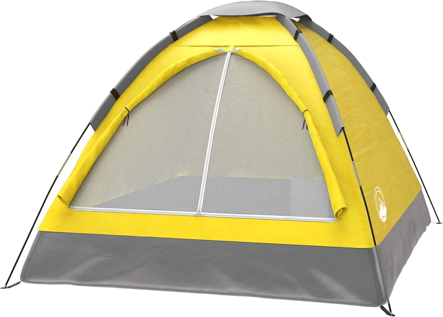 2 Person Camping Tent with Rain Fly and Carrying Bag - Lightweight Outdoor Tent for Backpacking, Hiking, or Beach Use by Wakeman Outdoors (Yellow)
