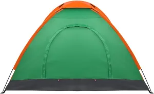 2-Person Waterproof Camping Dome Tent for Outdoor Hiking Survival Orange & Green