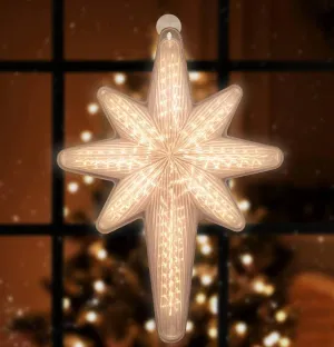 20" 44LED Star of Bethlehem - Hanging Outdoor Christmas Star Light - Use as Holiday Decoration, Porch Light, 3D Fixture, Advent Star (20inch) Warm White Color