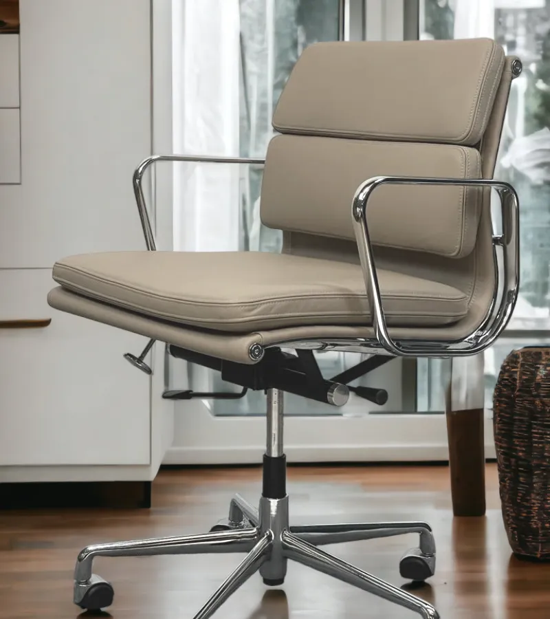 217 Eames Style Premium Aniline Leather Office Chair