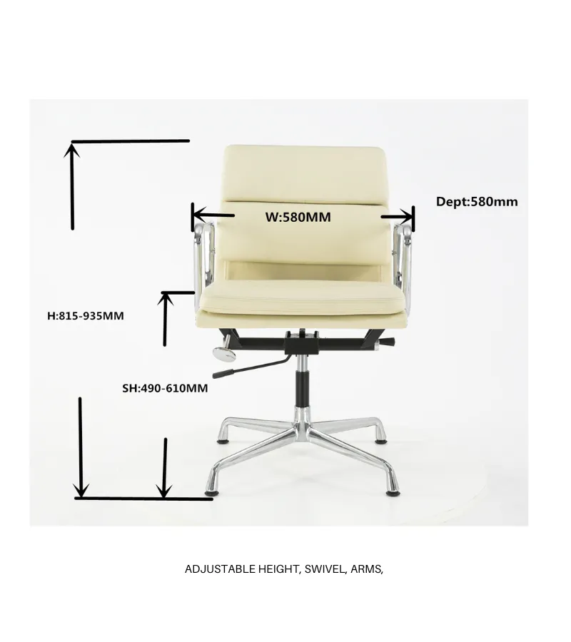 217 Eames Style Premium Aniline Leather Office Chair