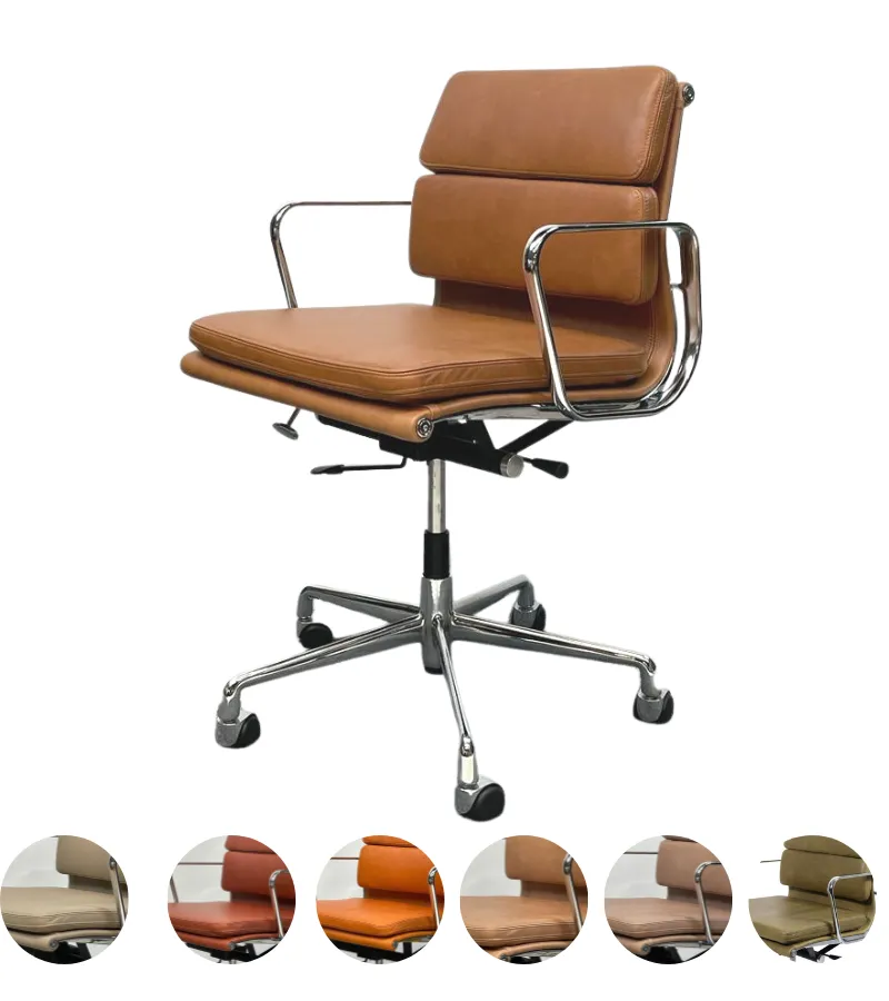 217 Eames Style Premium Aniline Leather Office Chair