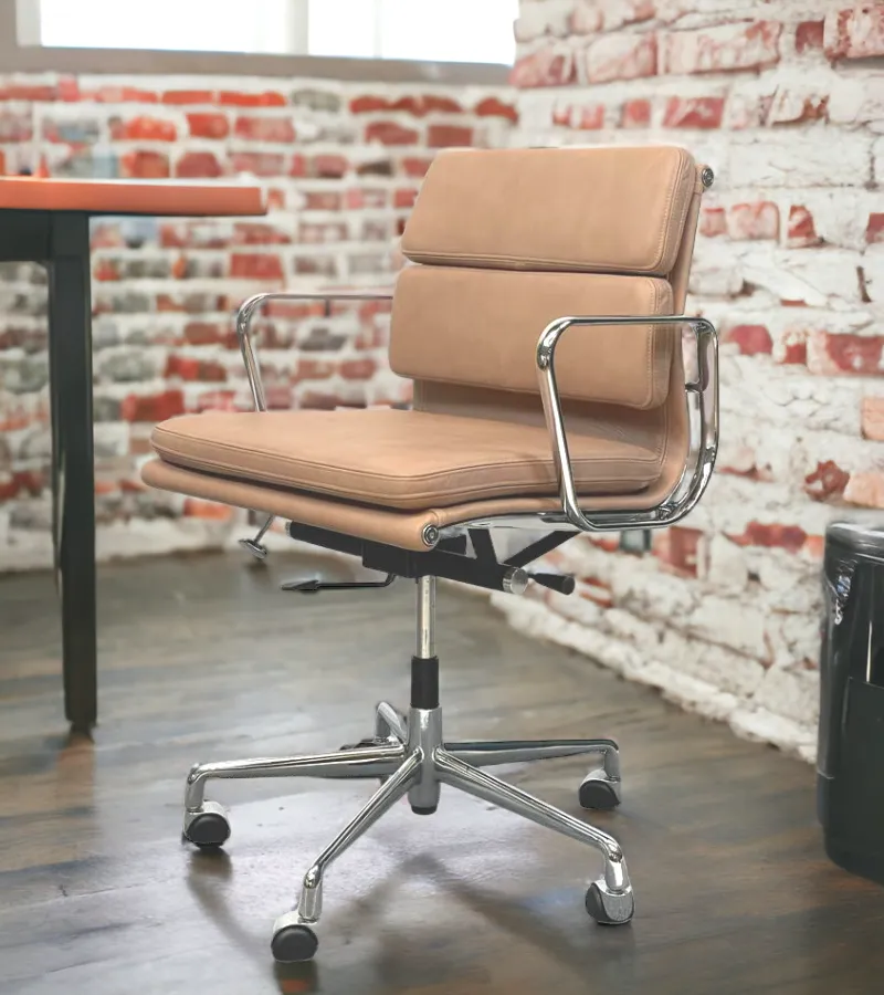 217 Eames Style Premium Aniline Leather Office Chair