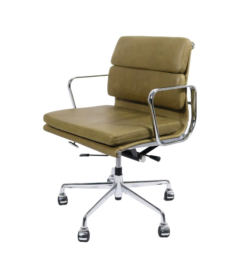 217 Eames Style Premium Aniline Leather Office Chair