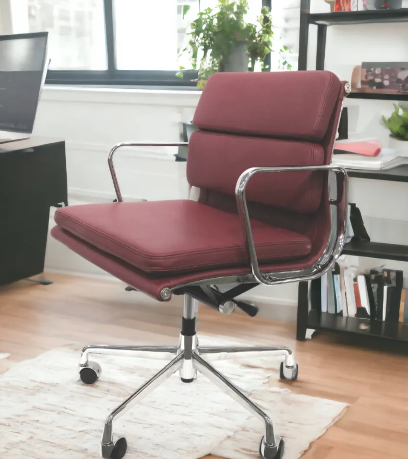 217 Eames Style Premium Aniline Leather Office Chair