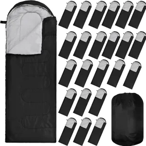 24 Pcs Sleeping Bags for Adults Bulk Lightweight Waterproof Backpacking Camping Sleeping Bag with Compression Sack, Portable Compact for Hunting Hiking Outdoor Camping Essential