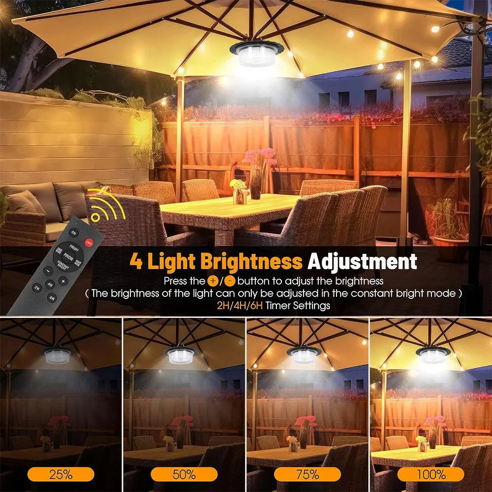 244 LED Hanging Light Solar Powered Light Garden Garage Shed Tent Lamp