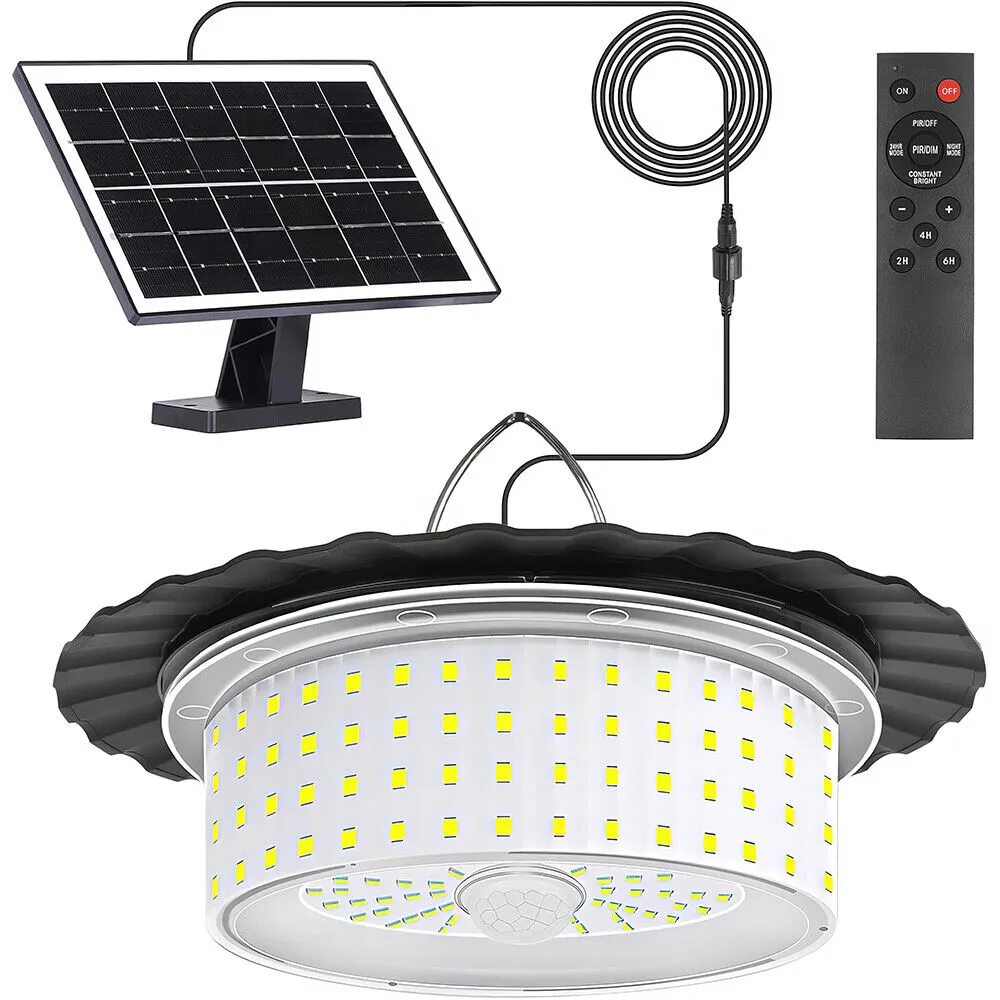 244 LED Hanging Light Solar Powered Light Garden Garage Shed Tent Lamp