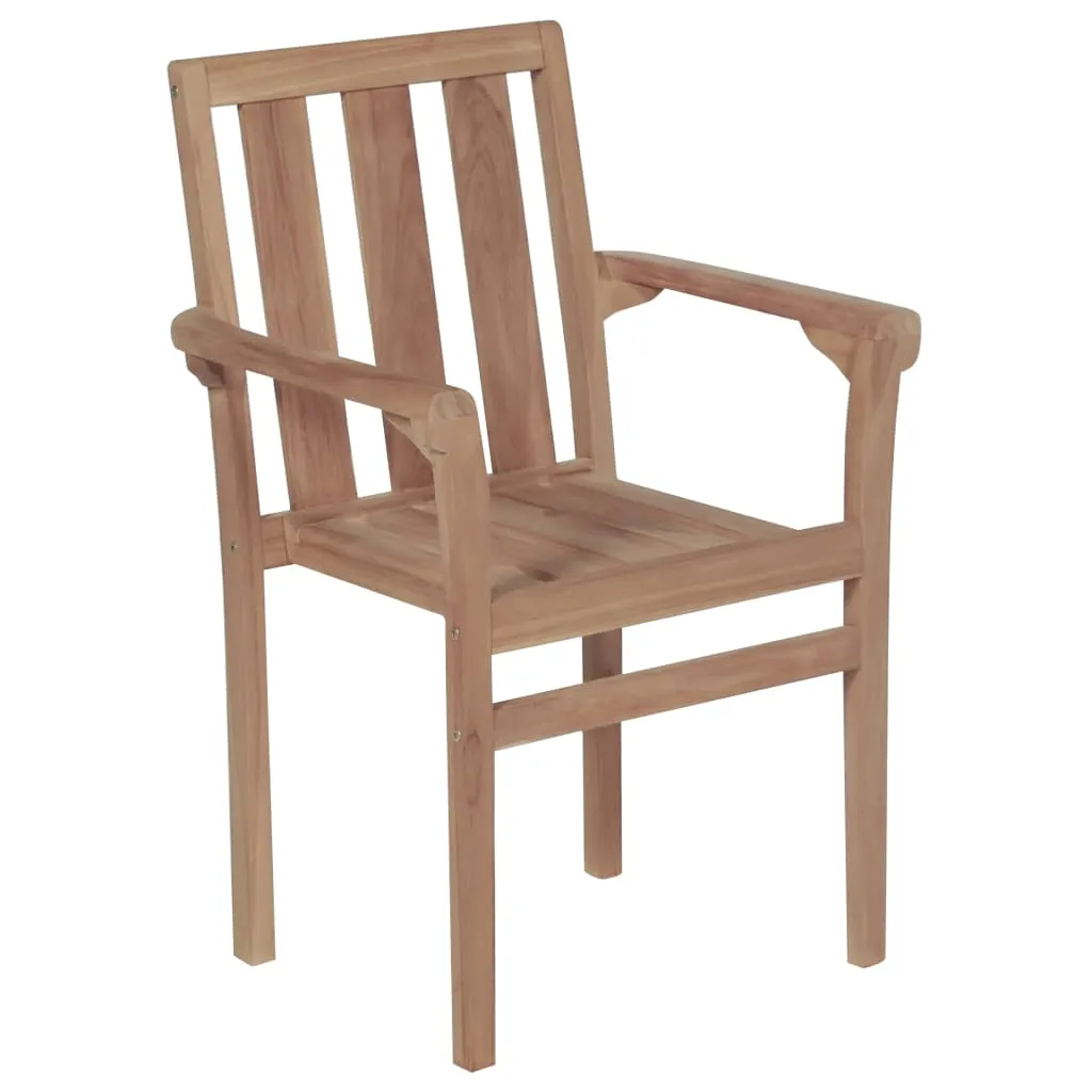 2/4/6/8x Solid Wood Teak Patio Chair with Cushions Seat Multi Colors