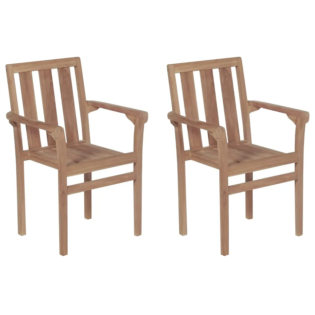 2/4/6/8x Solid Wood Teak Patio Chair with Cushions Seat Multi Colors