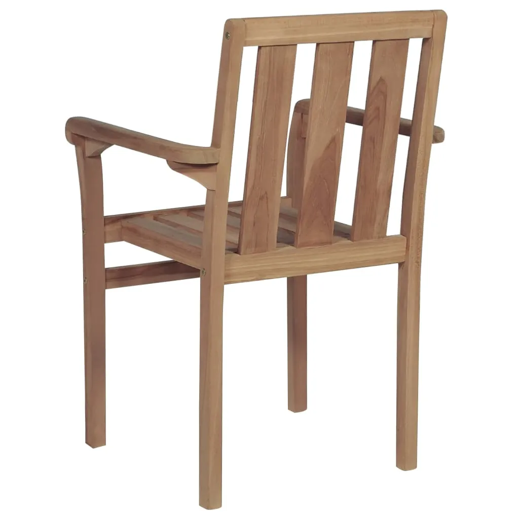 2/4/6/8x Solid Wood Teak Patio Chair with Cushions Seat Multi Colors