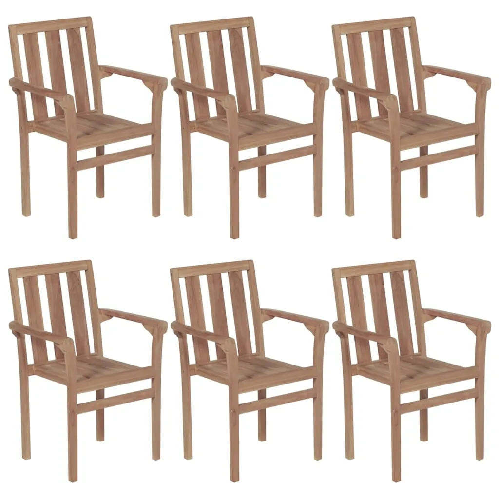 2/4/6/8x Solid Wood Teak Patio Chair with Cushions Seat Multi Colors