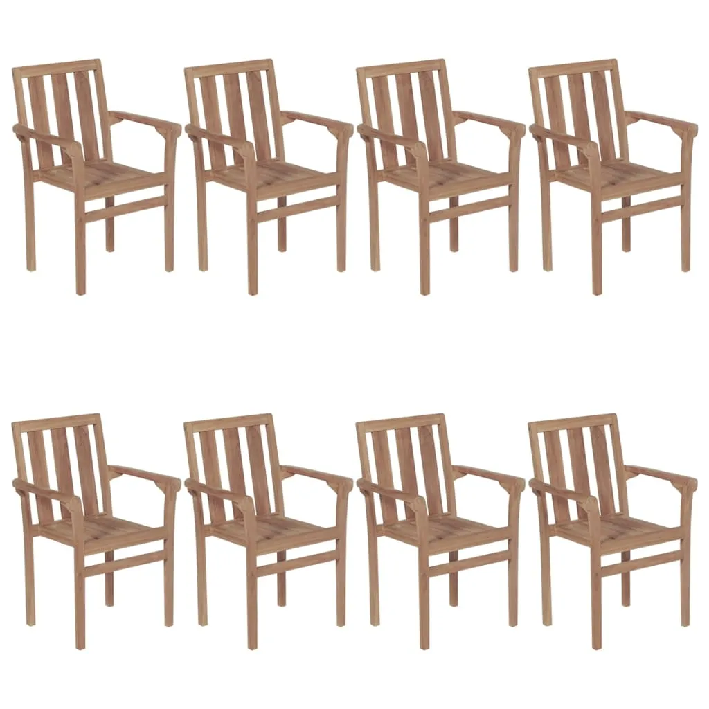 2/4/6/8x Solid Wood Teak Patio Chair with Cushions Seat Multi Colors