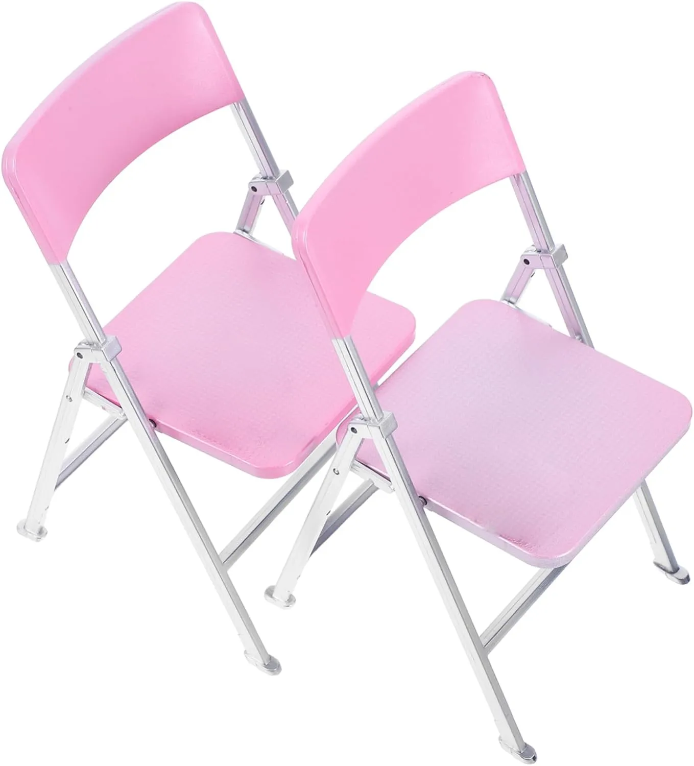 2pcs Miniature Folding Chair Dollhouse Furniture Accessory Cute Design for Doll Rooms for Boys and Girls Playsets and Mini Landscapes