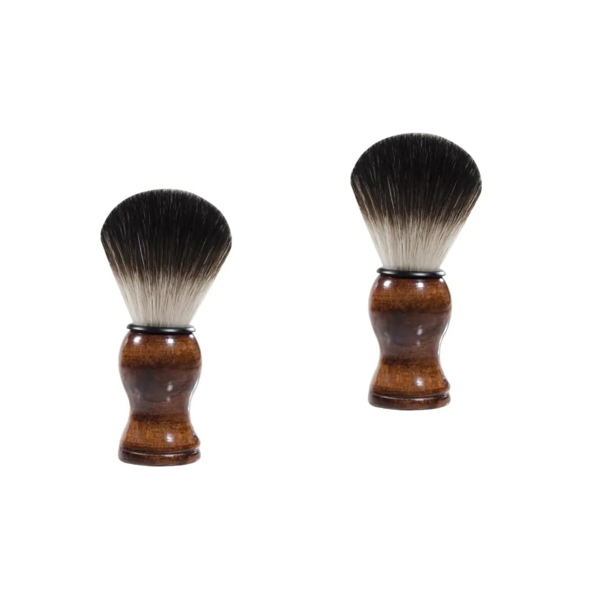 2pcs Portable Nylon Beard Brush for Men Skin-friendly Shaving Cleaning Brush Compact Design for for Beard Styling and Grooming