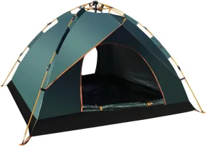 3-4 Person Automatic Pop Up Tent For Camping, Portable Instant Tent, Camping Gear Rainproof Camping Tent With Carrying Bag, Lightweight Outdoor Tent, For Camping, Hiking, Beach Or Mountaineering ( Col