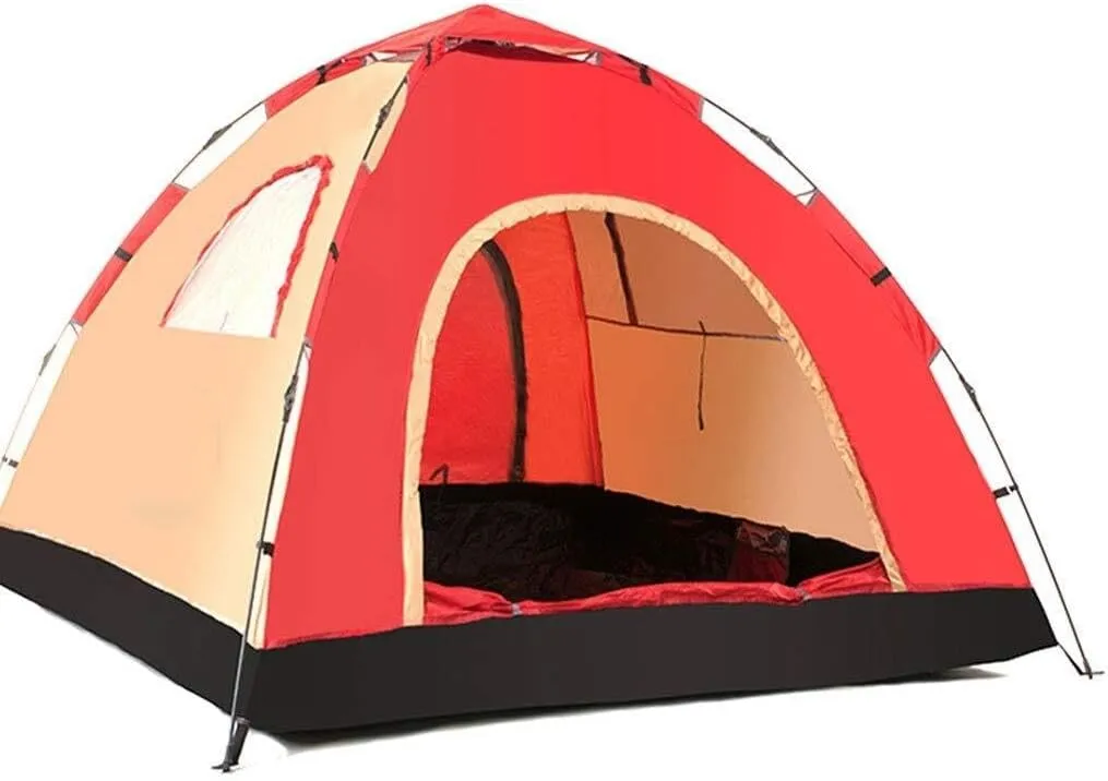 3-4 Person Outdoor Camping Tent, Automatic Waterproof Family Tent with UV Protection, Easy Setup for Hiking and Camping