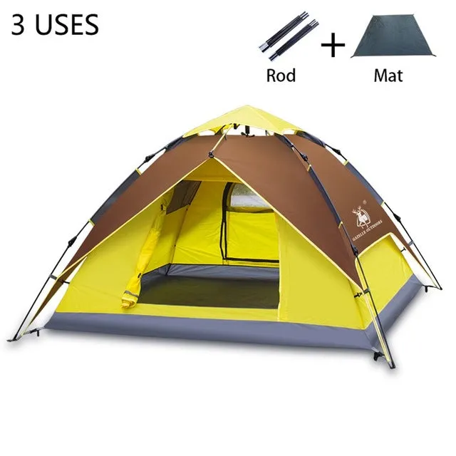 3-4 Urgent clearance person Tent Camping Hydraulic Voice-activated