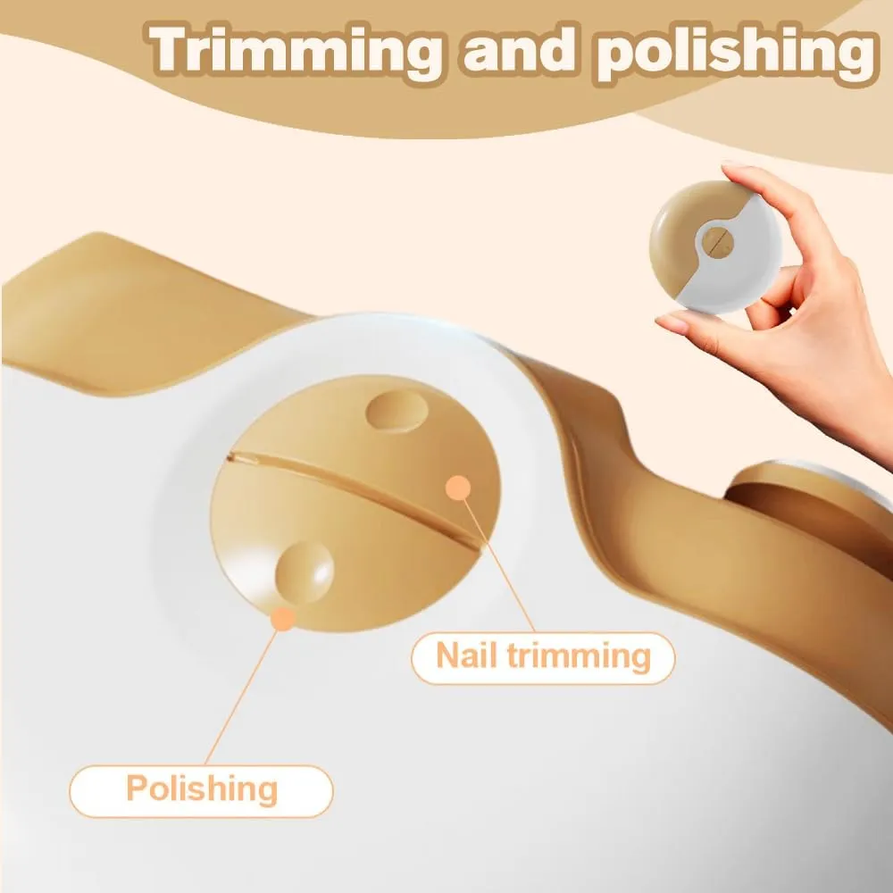 3 in 1 Automatic Nail Clipper with Polishing, Safe Nail Trimmer - Two-Speed Electric Nail Clippers for Seniors, Adults, Kids (Black)