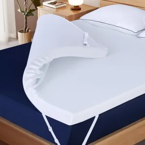 3 Inch Cooling Memory Foam Mattress Topper Queen Size, High Density Gel Bed Topper, Pain Relief & Breathable, Non-Slip Design with Removable & Washable Cover, CertiPUR-US Certified