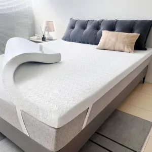 3 Inch Memory Foam Mattress Topper,Cooling Gel Infused High Density Queen(60"x80") Topper with Removable Skin-Friendly Cover,Bed Topper for Pressure Relief Back Pain, CertiPUR-US Certified