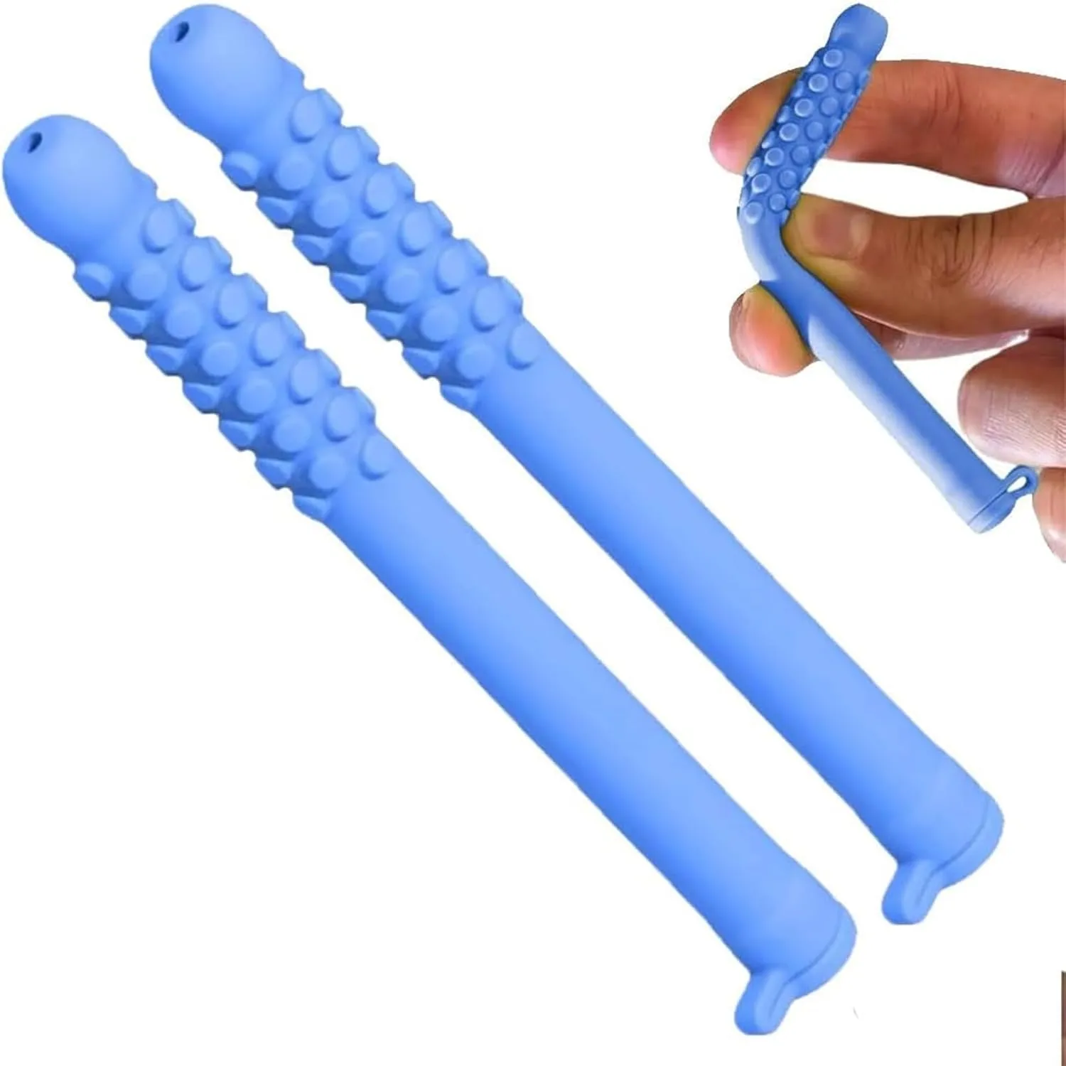 3 Pcs Chewable Essential Oil Breath Stick, chewable Breather Sticks, chewable Breather Sticks Quit Smoking, Portable, Refreshing Citrus Mint, Fresh Breath Anywhere (2 Pcs Blue)