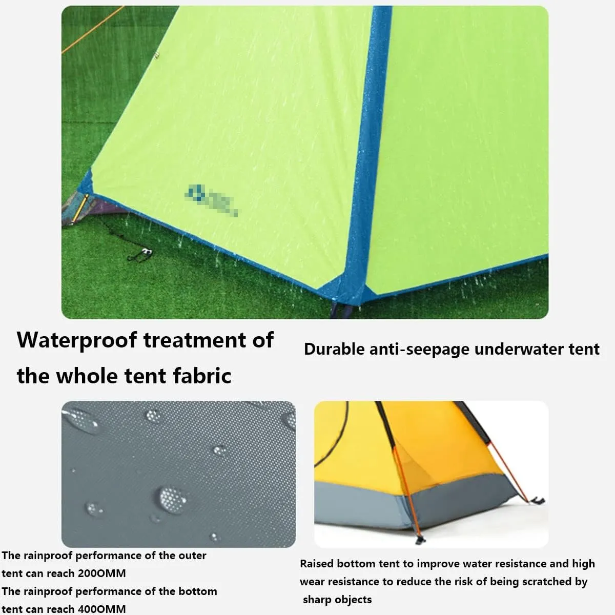 3 Person Tent - Dome Tents for Camping, Waterproof Windproof Backpacking Tent, Easy Set Up Small Lightweight Tents, Hiking Beach Outdoor Windows (Red 3 Persons 210x140x110cm)