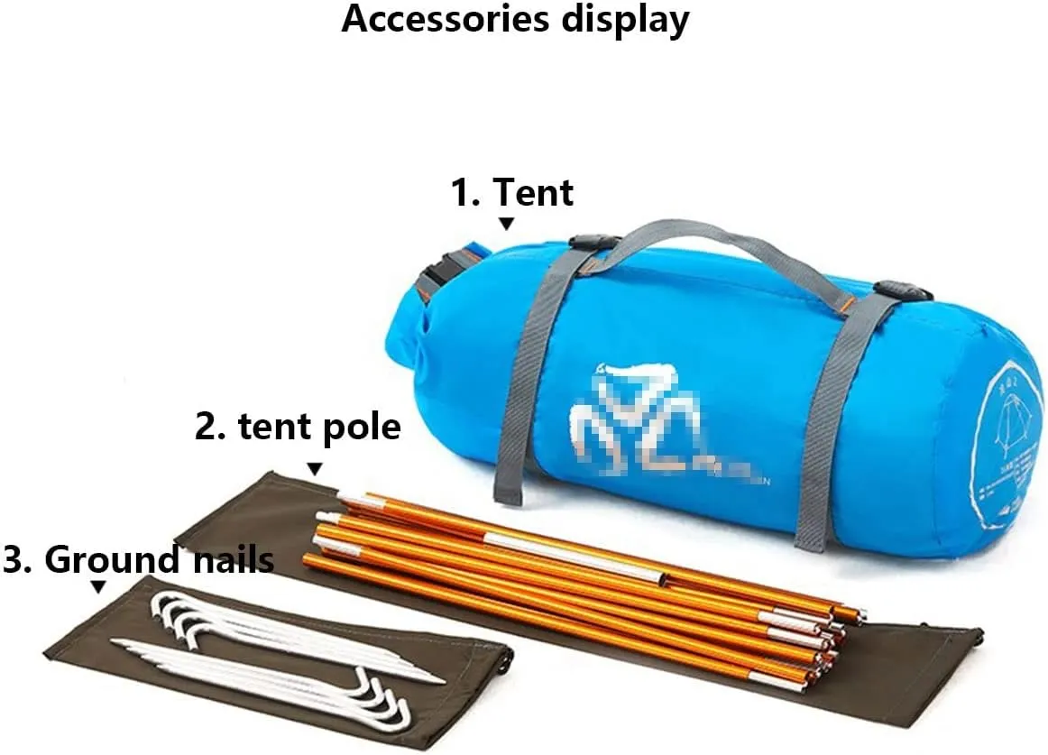 3 Person Tent - Dome Tents for Camping, Waterproof Windproof Backpacking Tent, Easy Set Up Small Lightweight Tents, Hiking Beach Outdoor Windows (Red 3 Persons 210x140x110cm)